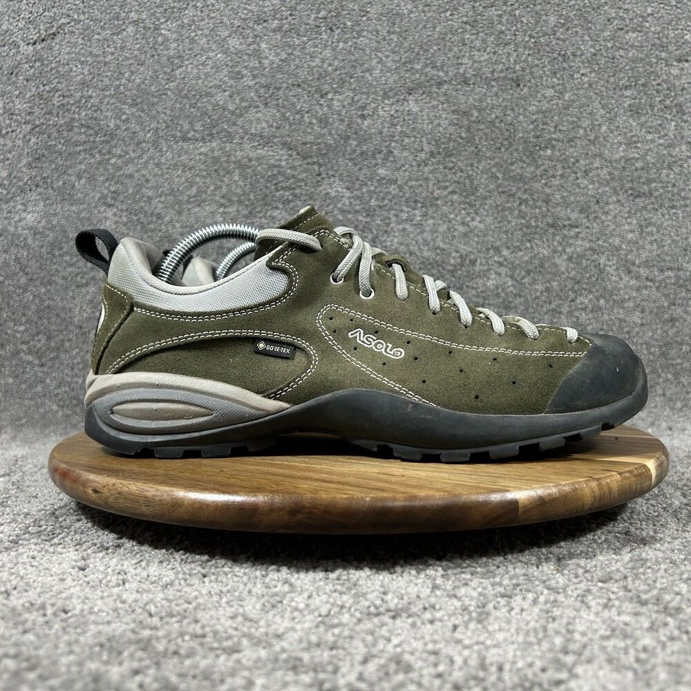 Asolo Shiver GV Gore-Tex Mens Size 9 Olive Green Suede Hiking Trail Shoes Used
